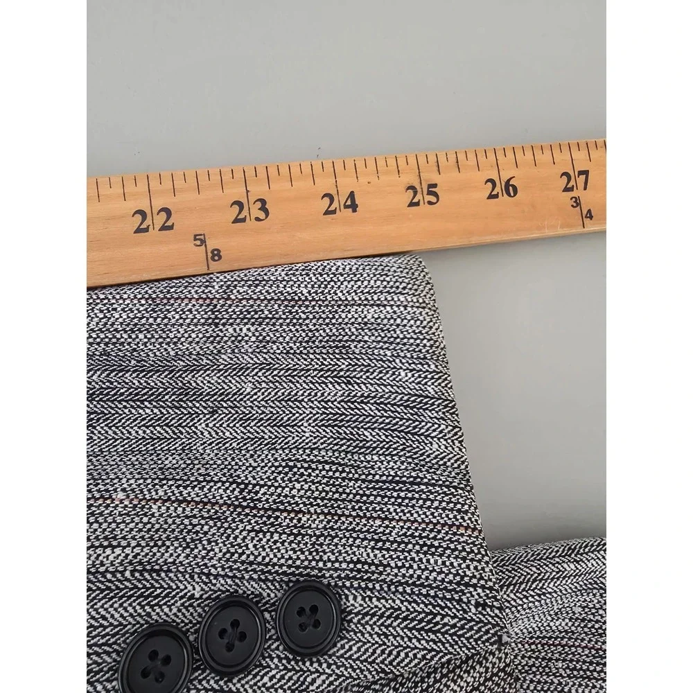 Versini Blazer Jacket Mens 46 Gray Herringbone‎ Sport Coat Business Wear Silk